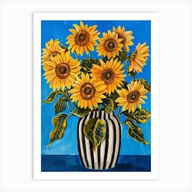 Sunflowers In A Vase 26 Art Print