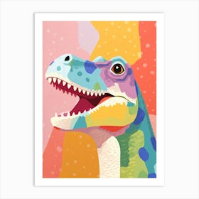 Colourful Dinosaur Lesothosaurus 1 Art Print