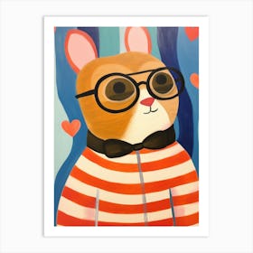 Little Squirrel 1 Wearing Sunglasses Art Print