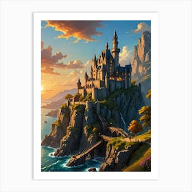 Castle On The Cliff 1 Art Print