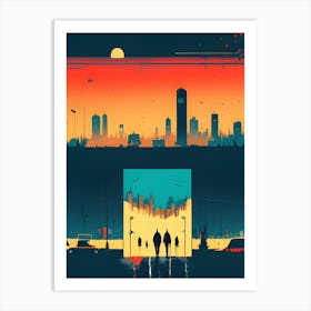 Sunset Cityscape Art Print