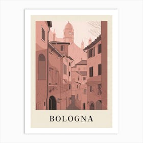 Bologna Vintage Pink Italy Poster Art Print
