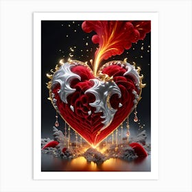 Heart Of Fire Art Print