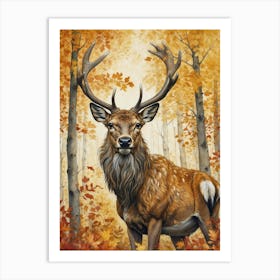 Deer In The Woods Art Print