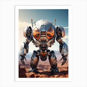 Robot In The Desert 2 Art Print