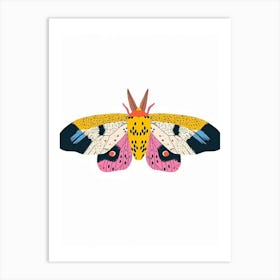 Colourful Insect Illustration Moth 7 Art Print