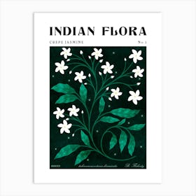 Indian Florals Crepe Jasmine Art Print