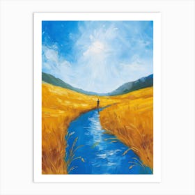 Man In A Field Art Print