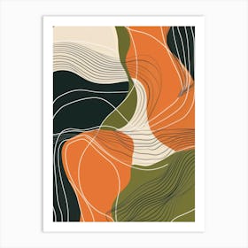 Abstract Wavy Lines 2 Art Print