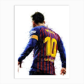 Messi Barcelona Captain Art Print