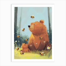 Meliponini Bee Storybook Illustrations 3 Art Print