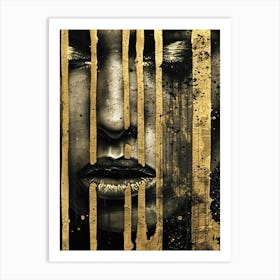 Gold Face 9 Art Print