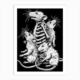 Rat Skeleton Art Print