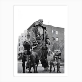 Dmx Holding Pitbull Dogs Art Print