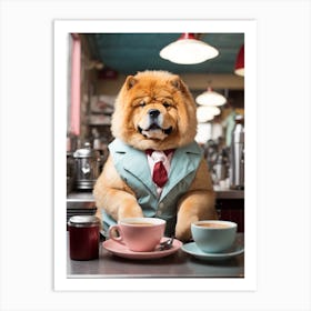 Chow Chow Diner Art Print