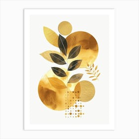 Gold Leaf Canvas Print 10 Art Print