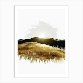 Sunset In The Field 4 Art Print