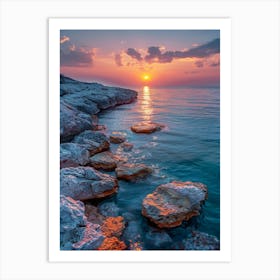 Sunset At The Beach 9 Art Print