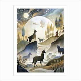 Lunar Guardians Art Print