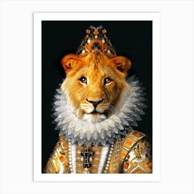 Princess Lioness Sophie Pet Portraits Art Print