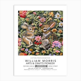 William Morris Easter Rabbit Bunny Textile Liberty London Art Print