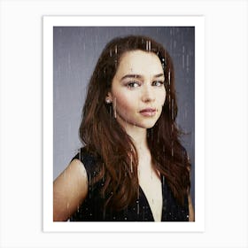 Emilia Clarke Painted Art Print