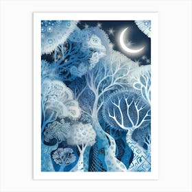 Night In The Forest 1 Art Print