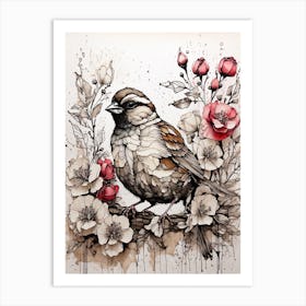 COLORFUL SPARROW Art Print