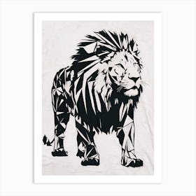 Geometric Lion 4 Art Print