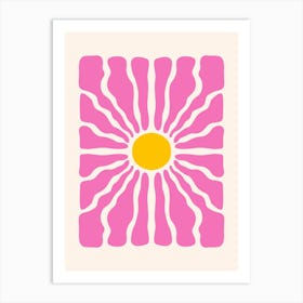 Flower Pink Boho Art Print Art Print