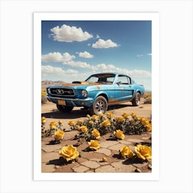 Mustang In The Desert Art Print