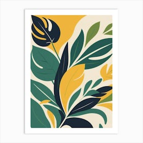 Tropical Leaves art print 1 Art Print