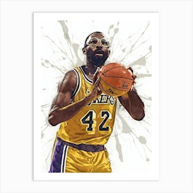 James Worthy La Lakers 1 Art Print