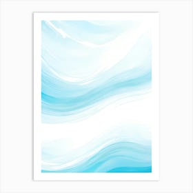 Blue Ocean Wave Watercolor Vertical Composition 162 Art Print