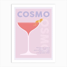 Purple Cosmo Cocktail Art Print