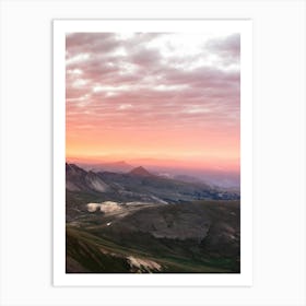 Sunrise Over The Rocky Mountains Art Print