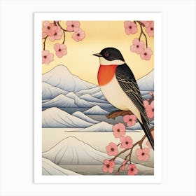Bird Illustration Barn Swallow 2 Art Print