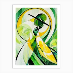 Abstract - Green And Yellow Art Print