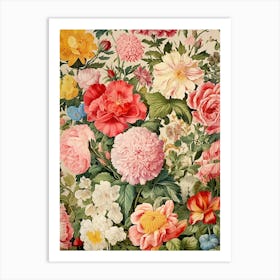 Floral Wallpaper 109 Art Print