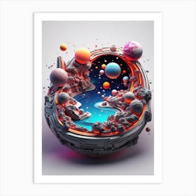 Planets In Space Art Print