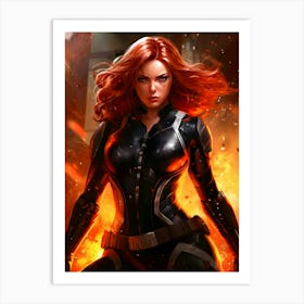 Black Widow Painting Art Print