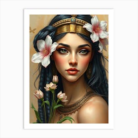 Egyptian Beauty Portrait Art Print