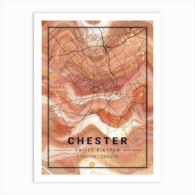 Chester Map Art Print