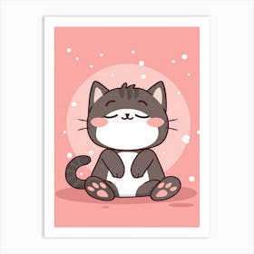 Cat Meditating 1 Art Print