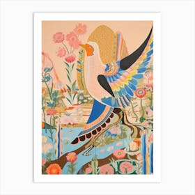 Maximalist Bird Painting Cormorant 1 Art Print