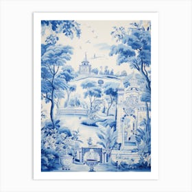 Blue And White Tile 3 Art Print