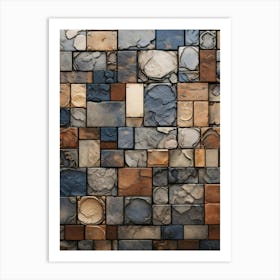 Abstract Stone Wall Art Print