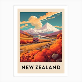 Vintage Travel Poster New Zealand 8 Art Print