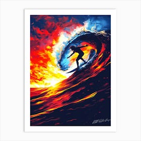 Surfing Aesthetic - Surfing Hero Art Print