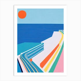 Bondi Beach, Sydney, Australia Modern Colourful Art Print